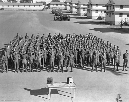 Enlisted soldiers training at Camp Callan, c.1943, archival inkjet print of found web image, 18" x 24", 2008 thumbnail-34