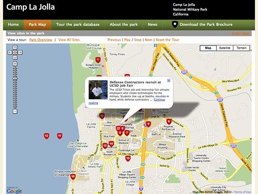 Camp La Jolla Military Park website and data entry system thumbnail-1