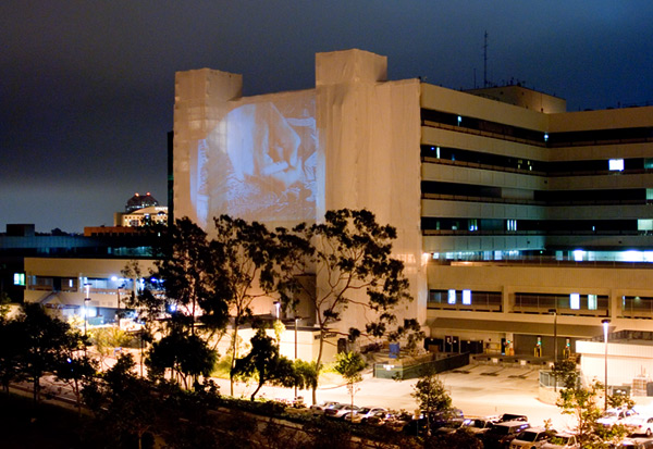 Finding Form, performance projected on the Veterans Affairs Medical Center, La Jolla, CA, June 3, 2007 † thumbnail-9
