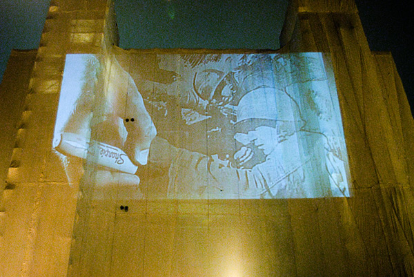 Finding Form, performance projected on the Veterans Affairs Medical Center, La Jolla, CA, June 3, 2007 † thumbnail-8