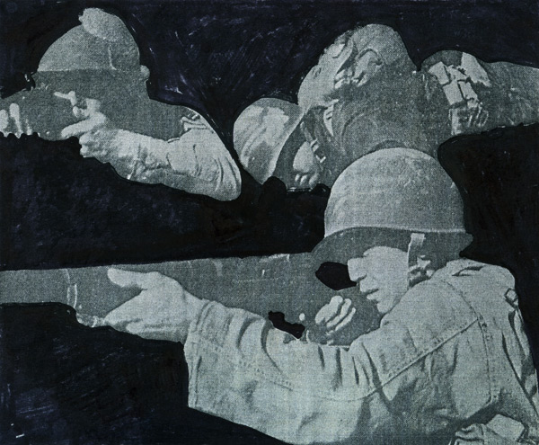 Finding Form (Infiltration Course), marker on found photo, 9.7x8", 2007 thumbnail-4