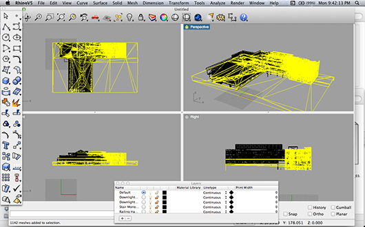 3D model of Weimer Hall in Rhino, University of Florida, 2012 thumbnail-1