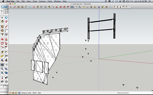 3D fragment from Weimer Hall in Sketchup, 2012 thumbnail-5