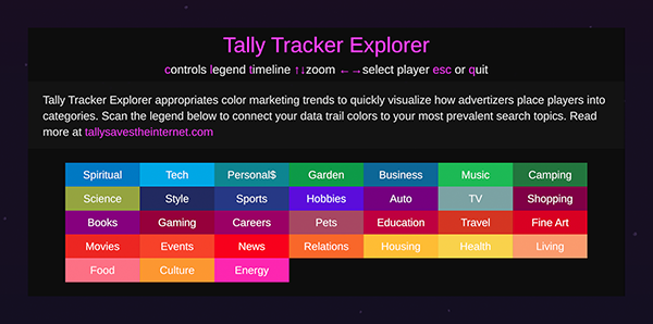 Tally Tracker Explorer by Joelle Dietrick and Owen Mundy